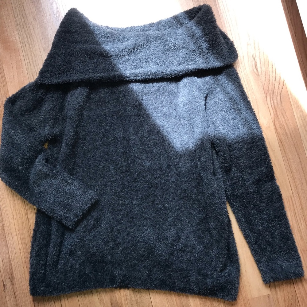 Plush off the shoulder sweater